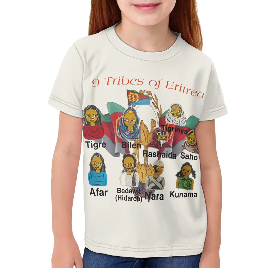 Kids age 7/8 and 9/10 9 tribes shirt