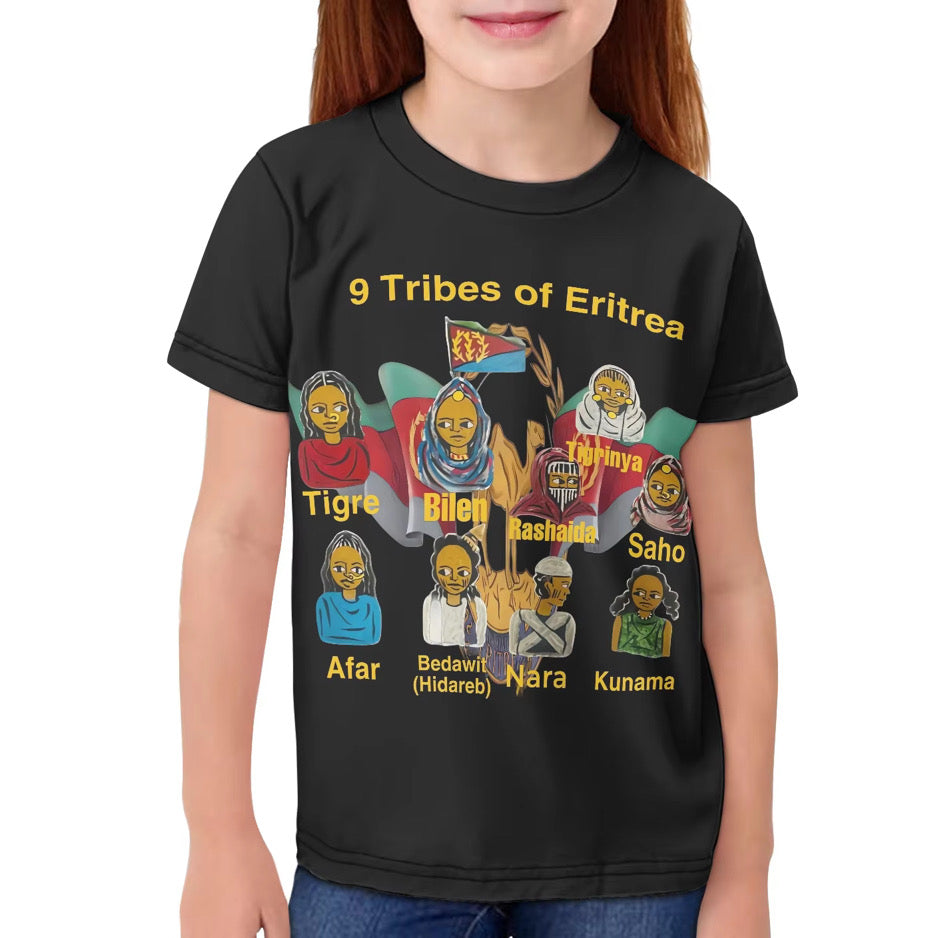 Kids age 7/8 and 9/10 9 tribes shirt