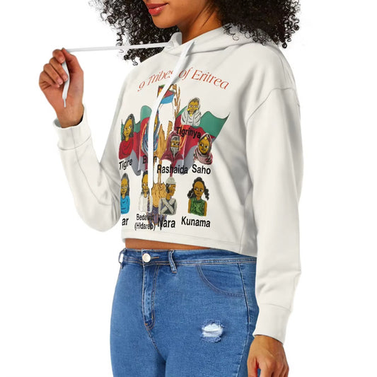 9 tribes crop hoodie